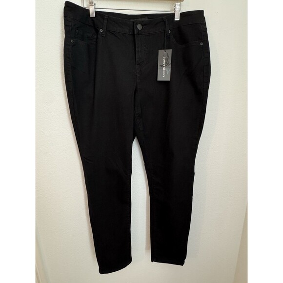 NEW Torrid Curvy Skinny Ankle Jeans Stretch Black Plus Size 18 Regular Dark Wash - Picture 1 of 11